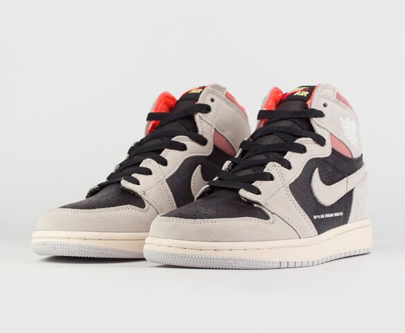 Nike Air Jordan 1 Wmns Neutral Grey Hyper Crimson KEDRED